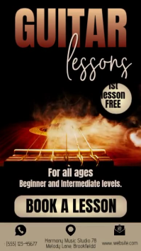 Guitar Lessons Promotion Template | PosterMyWall