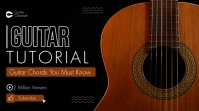 Black Guitar Tutorial Youtube Thumbnail template