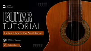 Black Guitar Tutorial Youtube Thumbnail template
