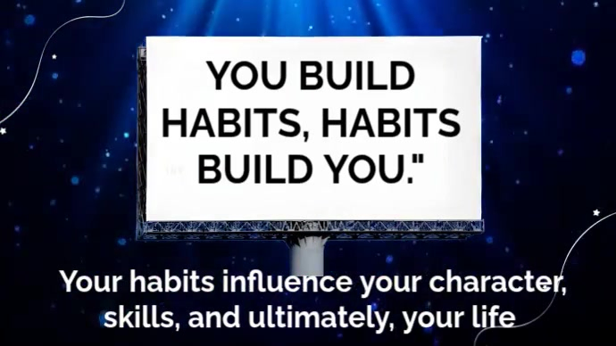 Black Habit Building Digital Display Video Template | PosterMyWall