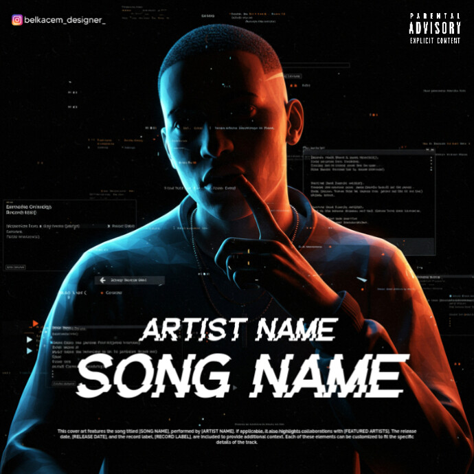 Copy of Black Hacker Men Album Cover | PosterMyWall