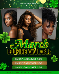 Black Hair Salon Promotion Instagram Portrait template