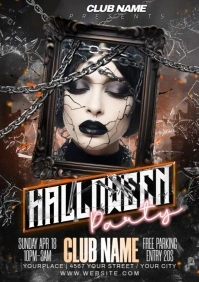 Black Halloween A1 template