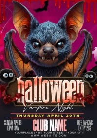 Black Halloween A1 template