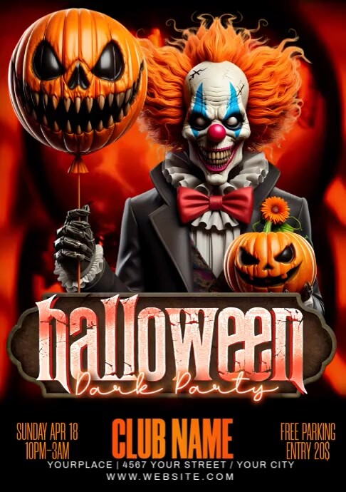 Plantilla de Black Halloween A1 | PosterMyWall