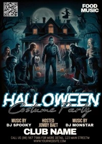 Black Halloween A6 template