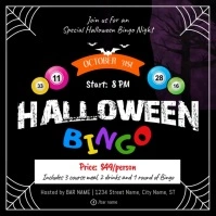 Black Halloween Bingo Square Video template