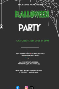 Sort Halloween Party Poster Template