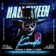 Czarny Halloween Karaoke Event Instagram Post Template