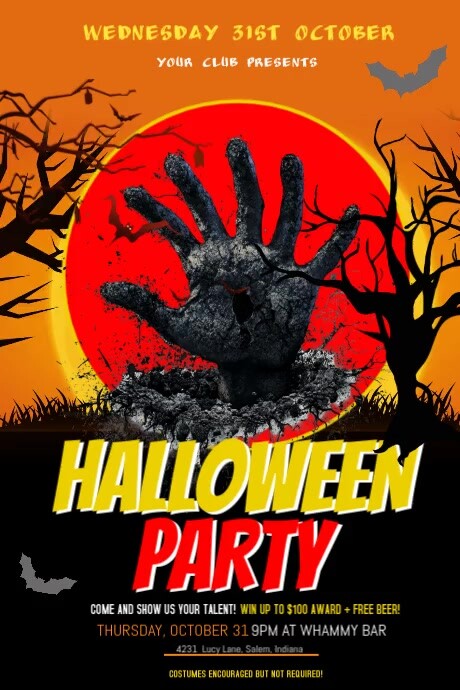 Plantilla de Black Halloween Party Poster | PosterMyWall