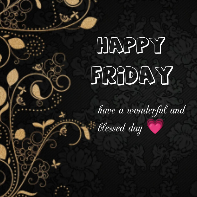 Black Happy Friday  Instagram Post Iphosti le-Instagram template