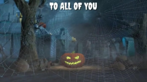 Black  Happy Halloween From A Business Digital Display (16:9) template
