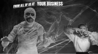 Black  Happy Halloween From A Business Video Digital Display (16:9) template