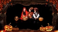 Black  Happy Halloween Video With Photos & Music Digital Display (16:9) template