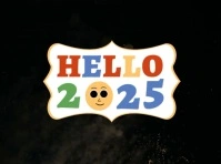 Black  Hello 2025 Video Yard Sign template