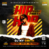 Black Hip-hop Dj Party Instagram Post template