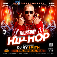 Black Hip-Hop Nightclub Event Instagram Post template