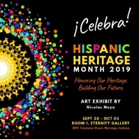 Black Hispanic Heritage Month Video Ad Square (1:1) template