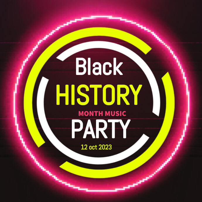 black historical month logo, party logo,event template