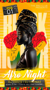 Black History Afro Party template