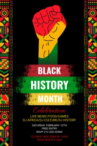 black history celebration Gráfico de Pinterest template
