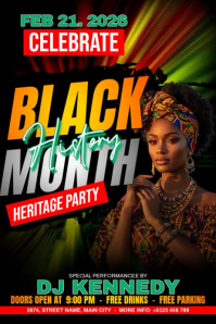 Black History Celebration Poster template