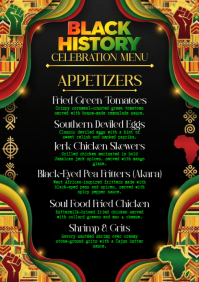 Black History Celebration Dining Experience A4 template
