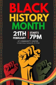 Black history event Pinterest Graphic template