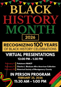 สีดำ Black History Month Celebration A4 Template