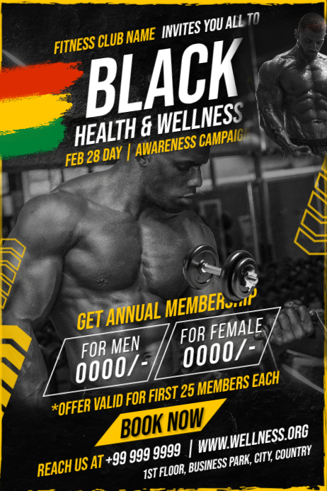 Black History Fitness Offer Template | PosterMyWall
