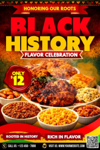 Black History Flavor Celebration Poster template