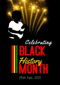 Black history flyer A3 template