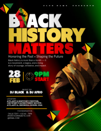 Black History Matters Celebration Night Flyer (US Letter) template