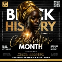 black history month, black lives matter Instagram Post template