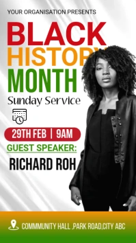 black history month, church ,event template