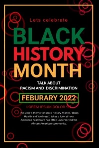 black history month,conference,event Cartaz template