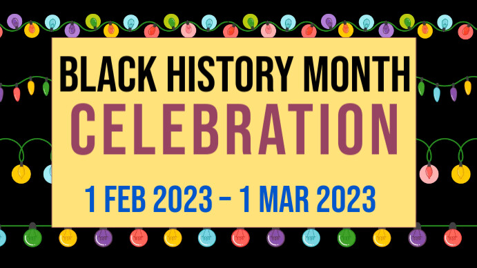 Black history month, black, martin luther, Digital Display (16:9) template