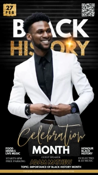black history month, black lives matter Historia de Instagram template