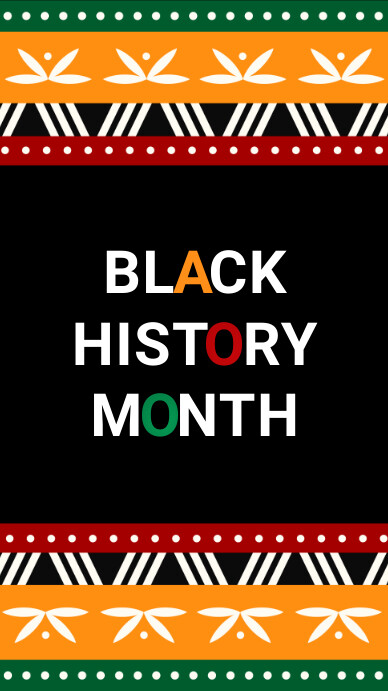 black history month, black lives matter Ekran reklamowy (9:16) template