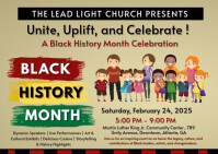 Black History Month 2025 Flyer Postcard template