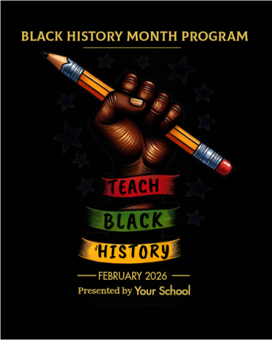 Black History Month 2026 School Program Poster - Teach Black History ...