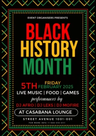 Black  History Month  A3 Flyer template