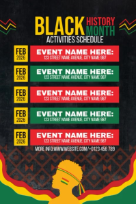 Black History Month Activities Poster template