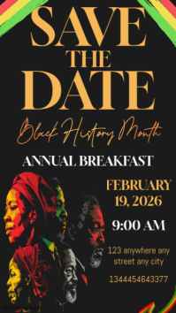 Black History Month annual breakfast Event Instagram Story Instagram-Story template