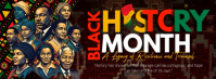 Black History Month Banner Portada de Facebook template