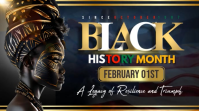 Black History Month Banner YouTube Thumbnail template