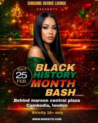 Black history month bash Instagram Portrait template