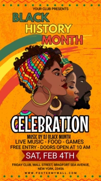 Black History Month Celeberation Instagram-verhaal template