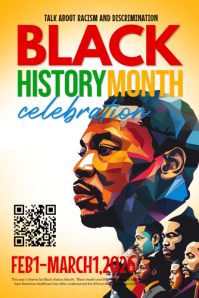 Black History Month Celebration Banner 4' × 6' template