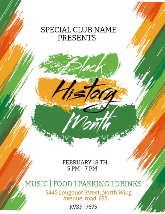 Black History Month Celebration Flyer (US Letter) template